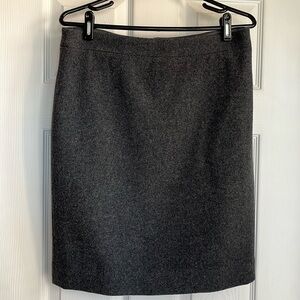 J.Crew sz 6 pencil skirt charcoal grey flannel fully lined like new condition